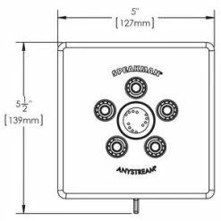 Hot Sale ⌛ Speakman Kubos Multi Function Intense, Massage and Combination Showerhead in Polished Chrome 👏 -Cheap Speakman Store Query 280