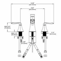 Wholesale 👍 Speakman Caspian™ Deck Mount Widespread Bathroom Sink Faucet with Double Lever Handle in Polished Chrome 🎉 -Cheap Speakman Store Query 445