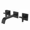 Budget 🔔 Speakman Lura Two Handle Wall Mount Bathroom Sink Faucet in Matte Black Cross Handle 🎉 -Cheap Speakman Store Query 490