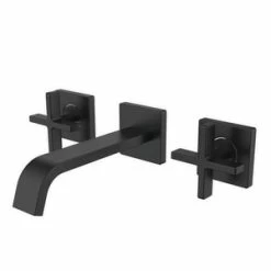 Budget 🔔 Speakman Lura Two Handle Wall Mount Bathroom Sink Faucet in Matte Black Cross Handle 🎉