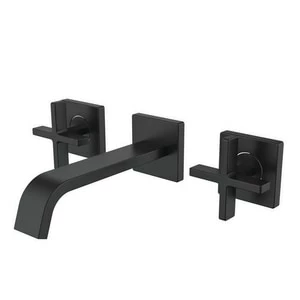 Budget 🔔 Speakman Lura Two Handle Wall Mount Bathroom Sink Faucet in Matte Black Cross Handle 🎉 3 Budget 🔔 Speakman Lura Two Handle Wall Mount Bathroom Sink Faucet in Matte Black Cross Handle 🎉