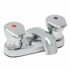 Outlet 👏 Speakman Easy-Push® Two Handle Centerset Bathroom Sink Faucet in Polished Chrome Metering Handle 🌟