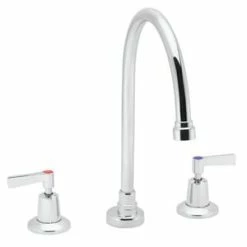 Promo 🥰 Speakman Commander® Deck Mount Widespread Bathroom Sink Faucet with Double Lever Handle in Polished Chrome 🤩