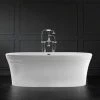 New 🧨 Victoria+Albert® Warndon 67 x 31-1/2 in. Freestanding Bathtub with Center Drain in Englishcast™ White 😀