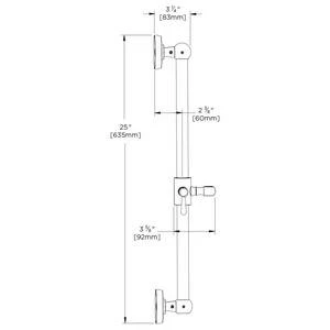 Best Pirce 🔥 Speakman Echo™ 25 in. Shower Rail in Polished Chrome 🌟 4 Best Pirce 🔥 Speakman Echo™ 25 in. Shower Rail in Polished Chrome 🌟 - Image 2
