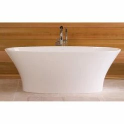 New 😍 Victoria+Albert® Ionian 67 x 31-1/4 in. Freestanding Bathtub in Quarrycast White 🛒