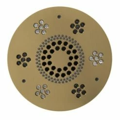 Outlet 🎉 Thermasol SERENITY LIGHT SOUND RAIN SYSTEM ROUND SATIN BRASS ❤️